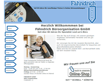 Tablet Screenshot of buero-faehndrich.de